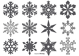 雪花的形状向量