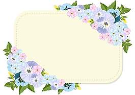 Pansy Flowers和空白模板