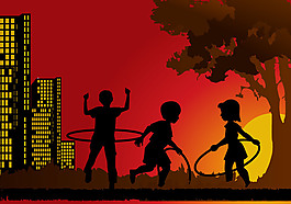 Hulahoop Silhouette的背景