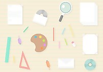 免费学校用品矢量图