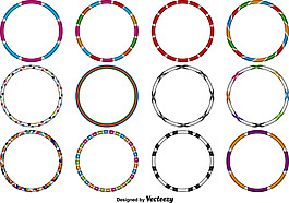 矢量Hula Hoops Set