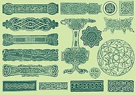 凯尔特人的分频器和装饰品