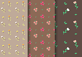 郁金香和Daisy Pattern Vector