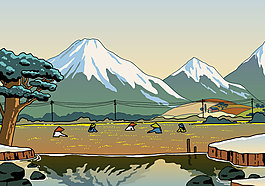 美丽的稻田景观