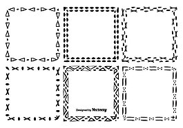 手绘风格矢量框架集