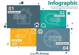 办公室infography向量