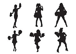 Cheerleader Silhouette矢量