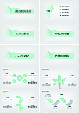质感清新商务项目计划书