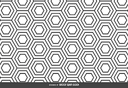 六边形线性图案背景