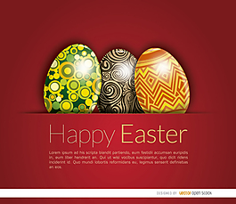 闪亮复活节蛋卡