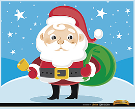 Cartoon Santa Claus的铃铛