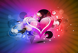 丰富多彩的时尚爱好者的背景和图标