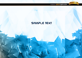 中文摘要蓝色多边形背景