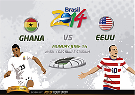 Ghana Vs. EE.UU。巴西2014