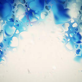 摘要蓝色浅褐色爱情心背景