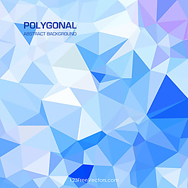 钴蓝色几何多边形背景剪贴画