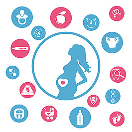 卡通孕妇标志图片