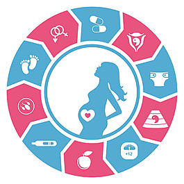 卡通孕妇瑜伽图片