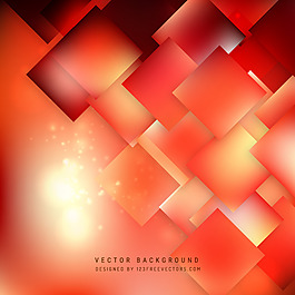 中文摘要红色橙色正方形背景模板