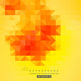 红黄三角背景插画