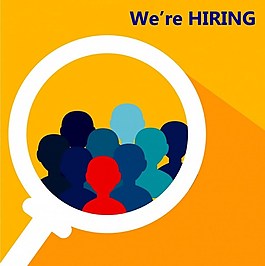 放大镜人物剪影矢量图