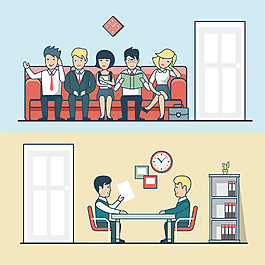 面试交流图案设计图片