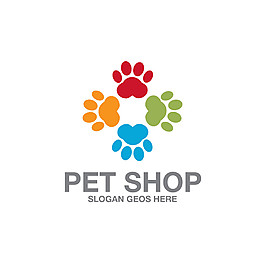彩色爪印logo图片