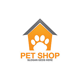 房屋和爪印logo图片