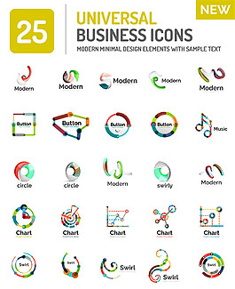 个性曲线标志图片