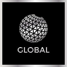 黑白圆球logo图片