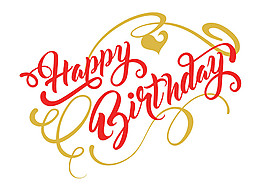 金色花纹围绕的红色英文图片