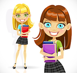可爱的女学生
