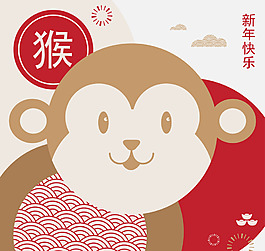 可爱风格新年背景