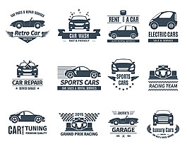 赛车运动标志图片