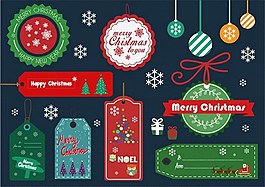 圣诞吊牌矢量素材