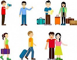 人物旅游矢量