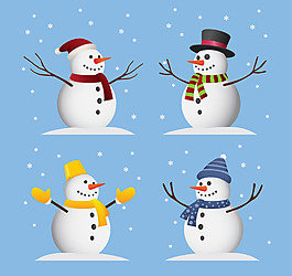 冬季微笑的雪人
