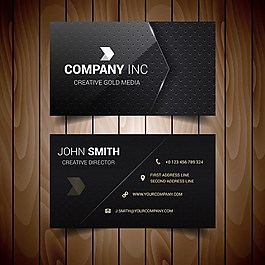 黑色名片矢量素材