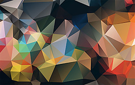 3D彩色三角形背景图片