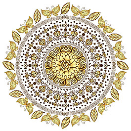 古典圆盘花纹图案图片