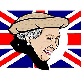 英国女王伊丽莎白 肖像载体图标矢量