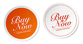 橙色圆形热卖标签图片