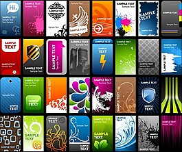 炫彩名片 矢量素材