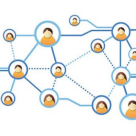 社会网络的思想概念图表矢量