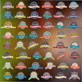 彩色圆形质量标签图片