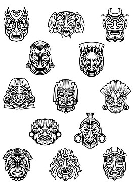 黑色的面具图片