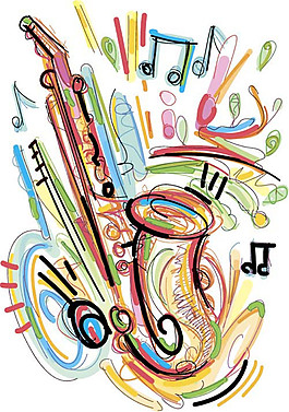 彩色乐器图片