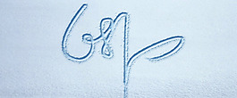 雪地划痕字