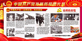 共产党发展历程展板