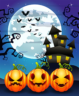 卡通万圣节背景图片1